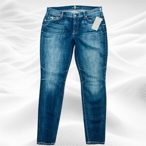 7 for‎ All Mankind Denim The Skinny Size 32X32 Distressed Lower rise $180